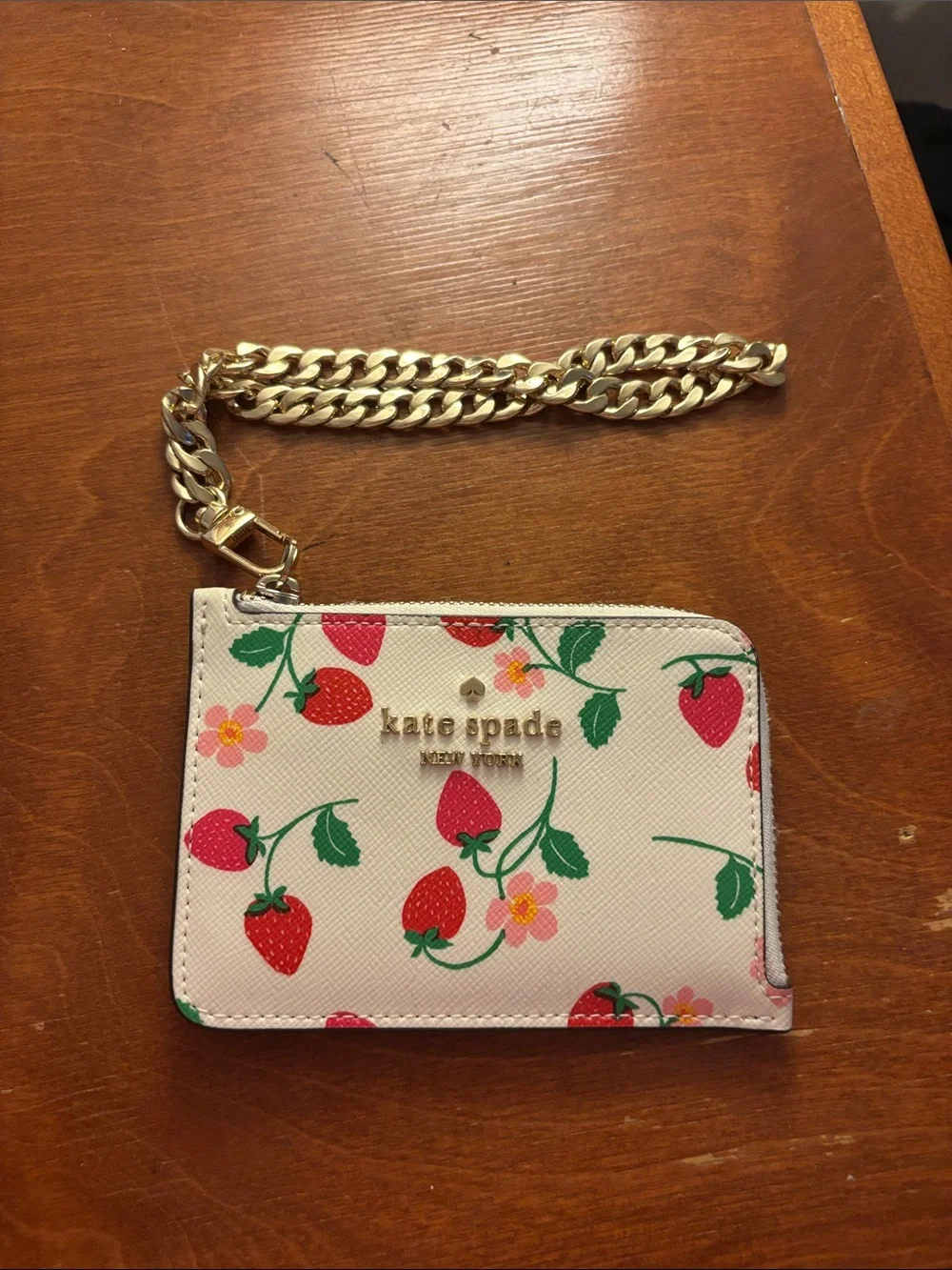 kate spade strawberry card holder
